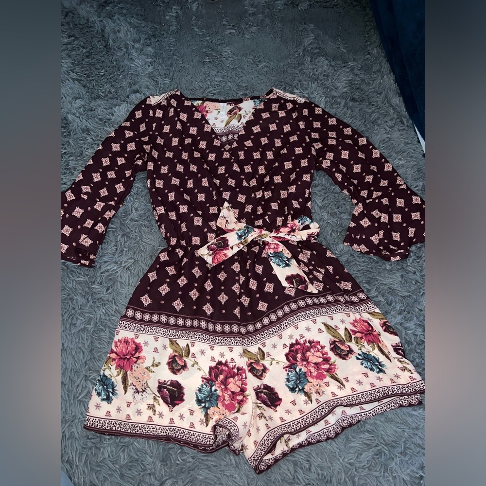 Floral Patterned Romper